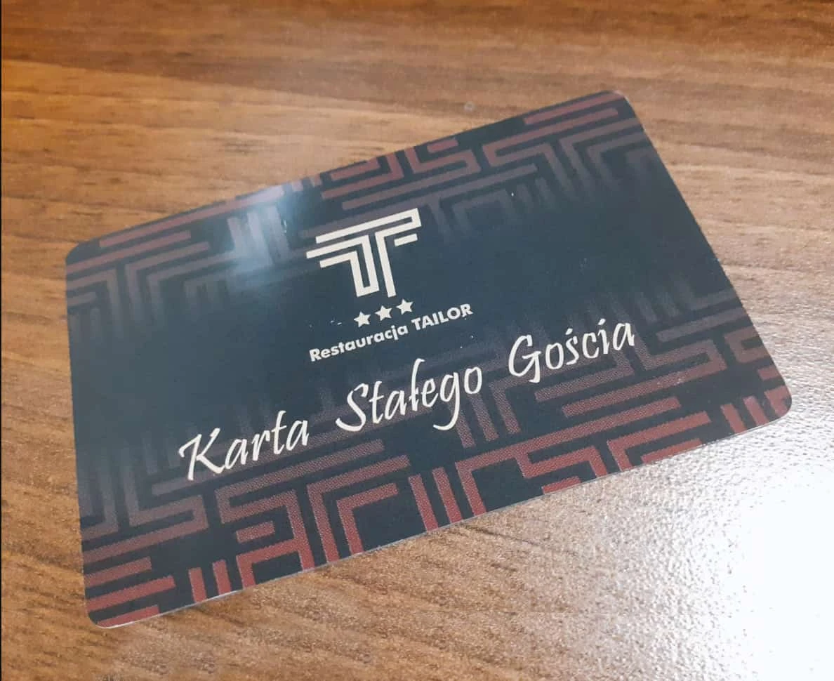 karta lojalnościowa dla restauracji TAILOR