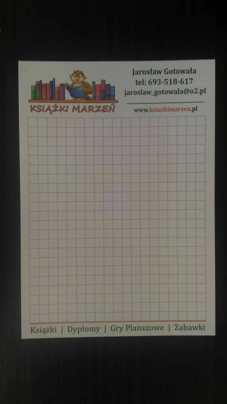 notesy z logo dla Książki Marzeń