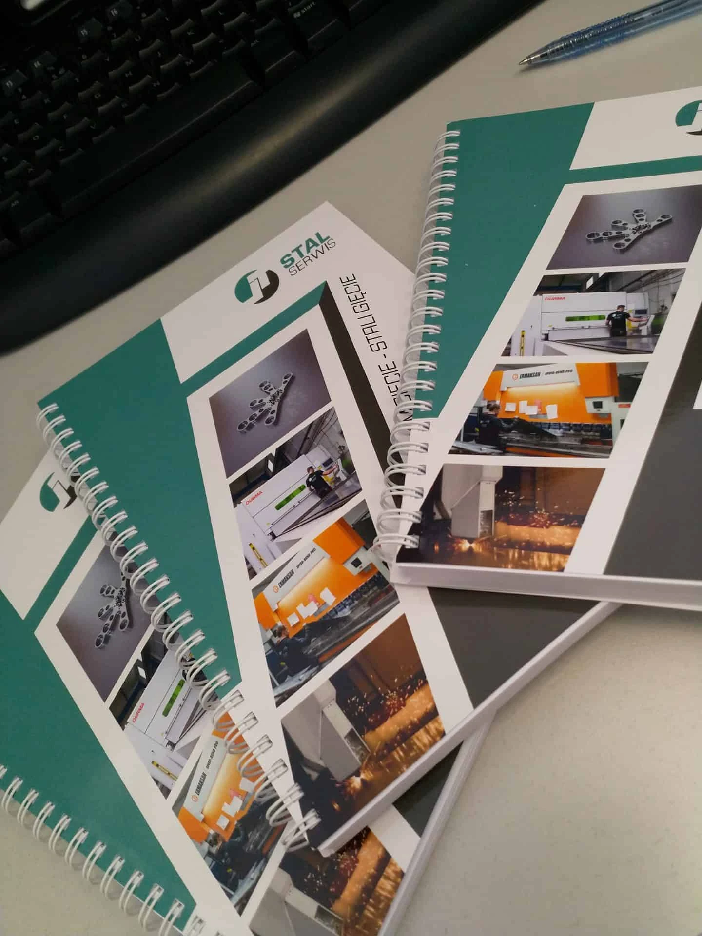 notesy spiralowane z nadrukiem Stal serwis