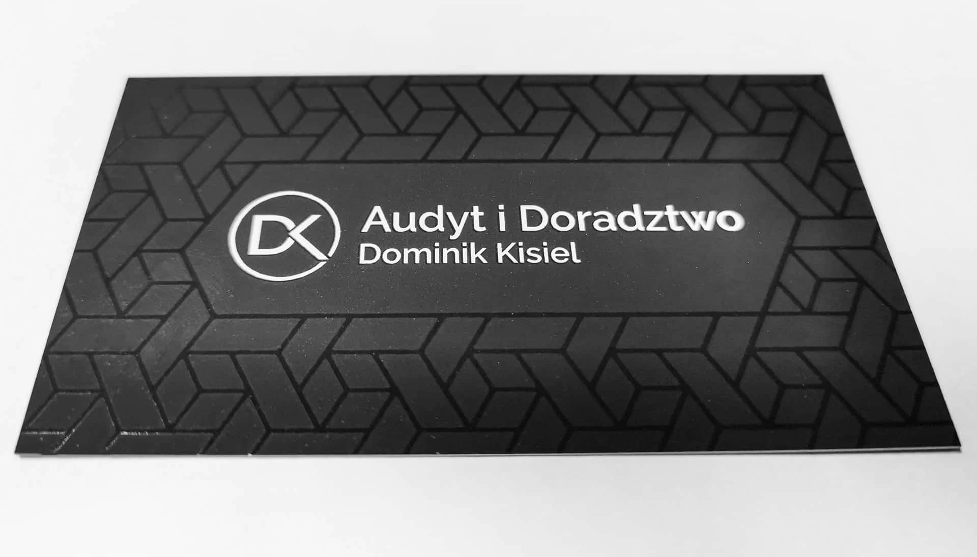 Wizytówki firmowe z logo Audyt i Doradztwo Dominik Kisiel