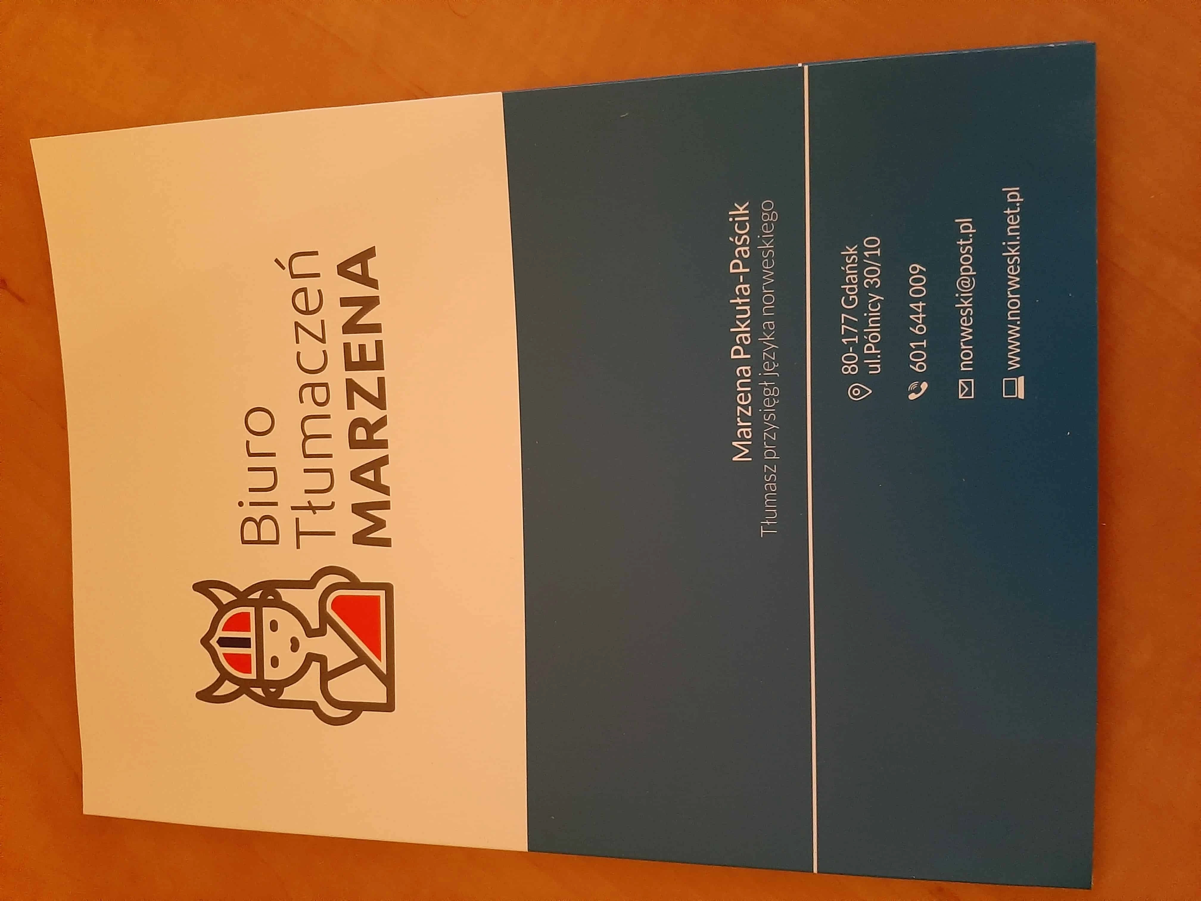 Teczki dla Biuro Tłumaczeń MARZENA