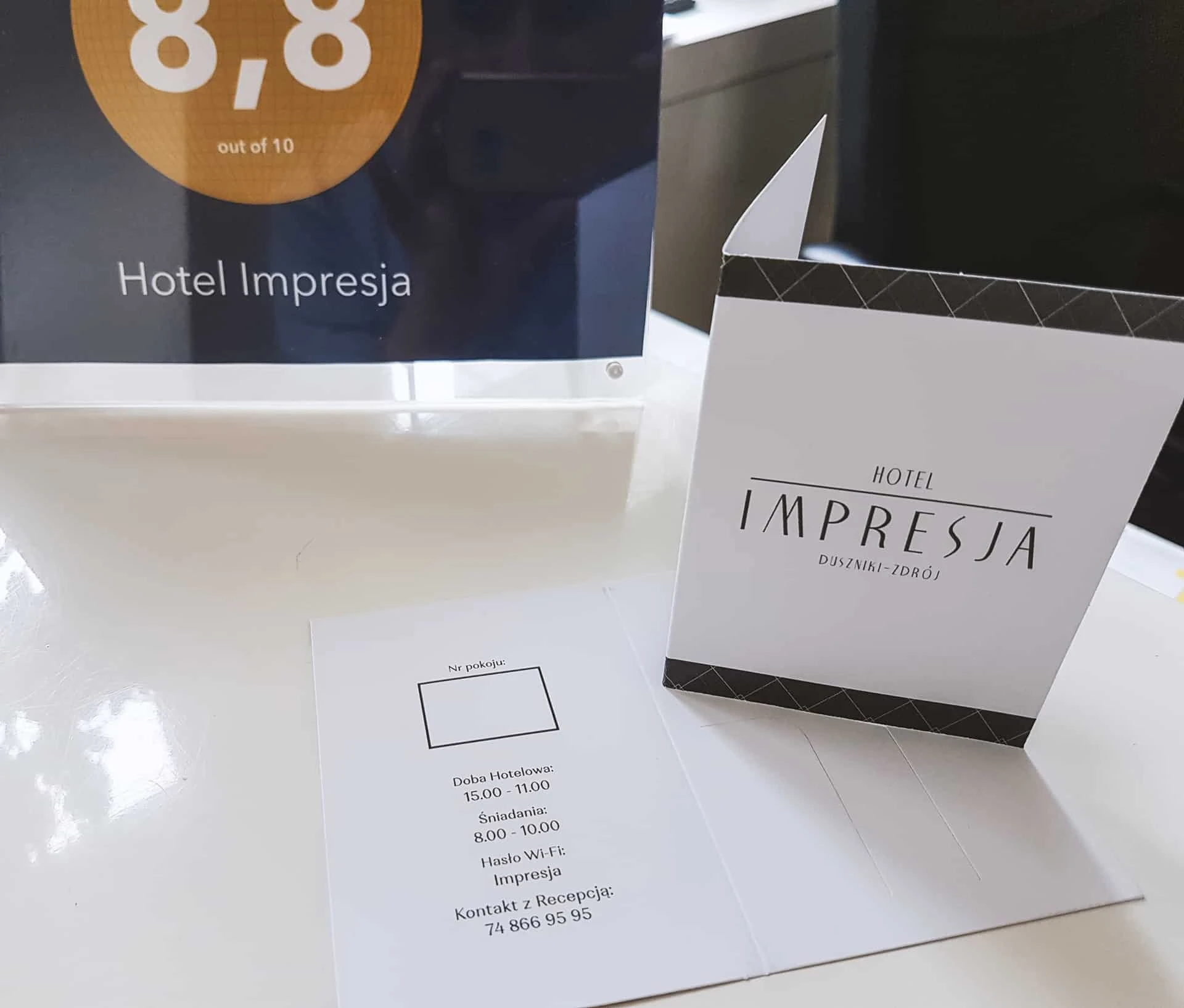 etui na karte hotelową z nadrukiem dla hotelu Impresja Duszniki - Zdrój