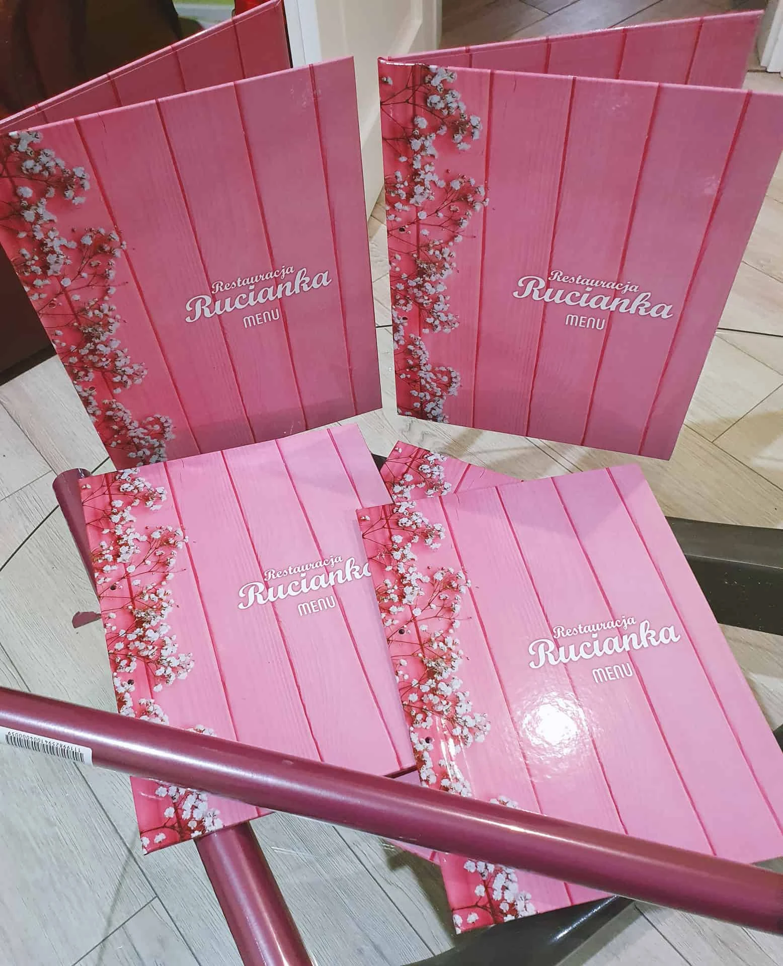 okładki menu z nadrukiem dla restauracji Rucianka