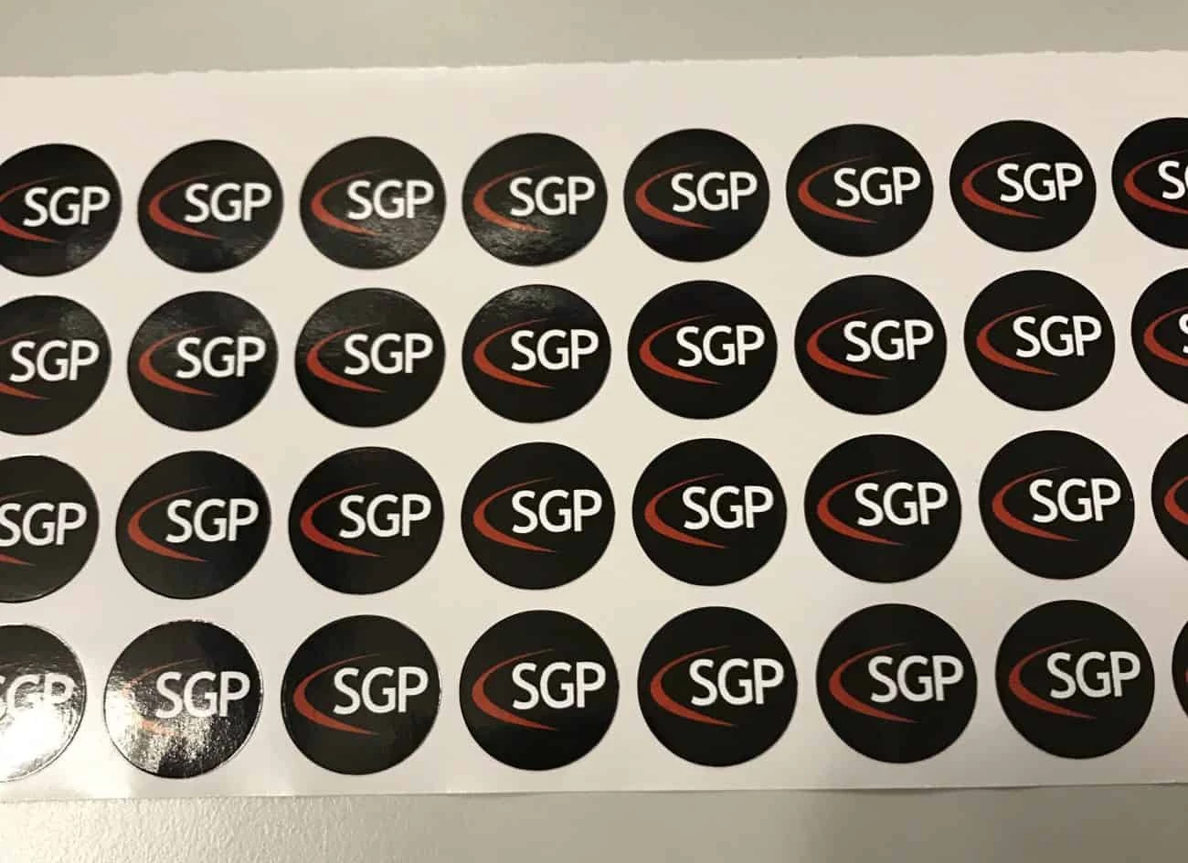 naklejki reklamowe okrągłe z nadrukiem SGP