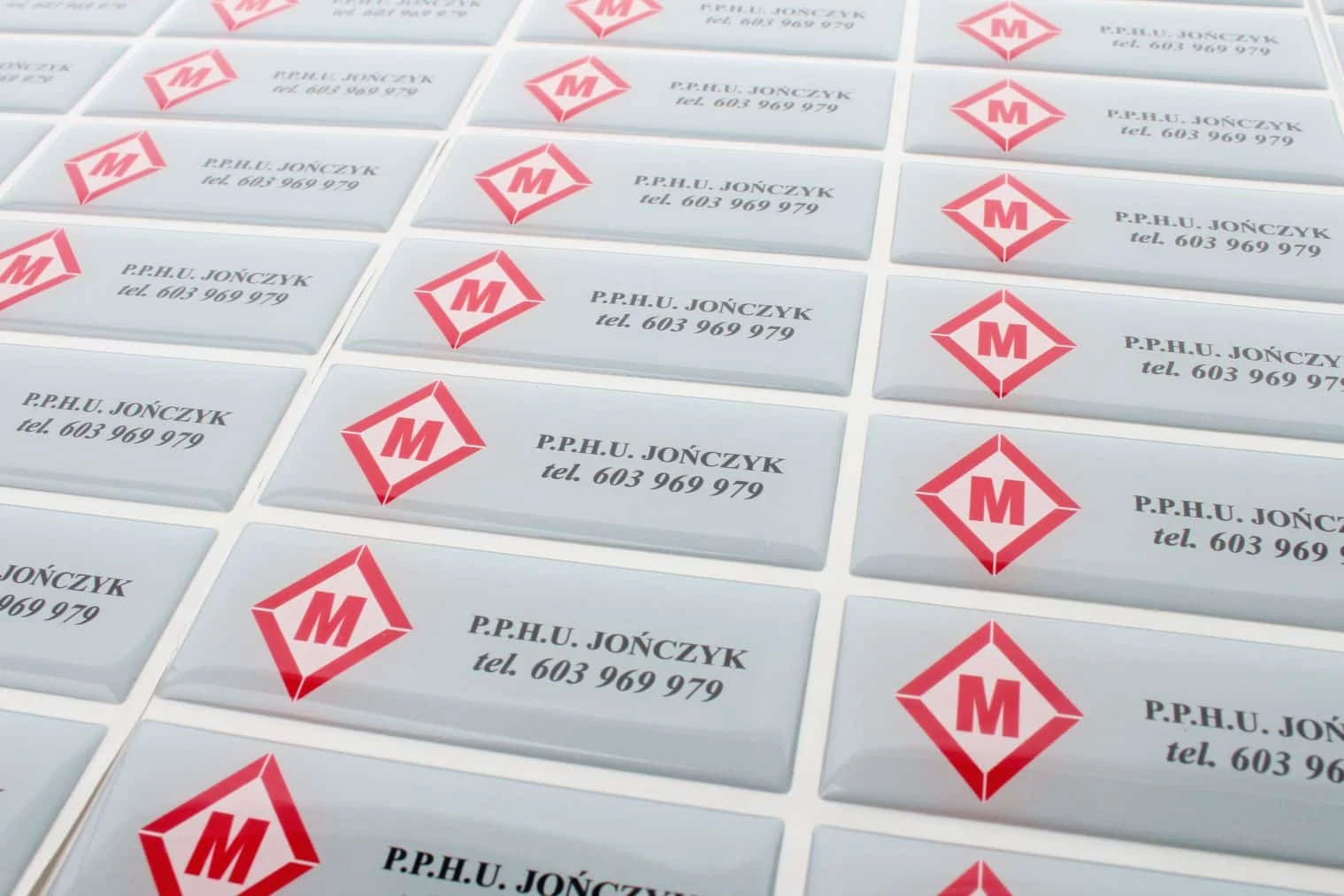 realizacja naklejki wypukłej dla firmy Jończyk
