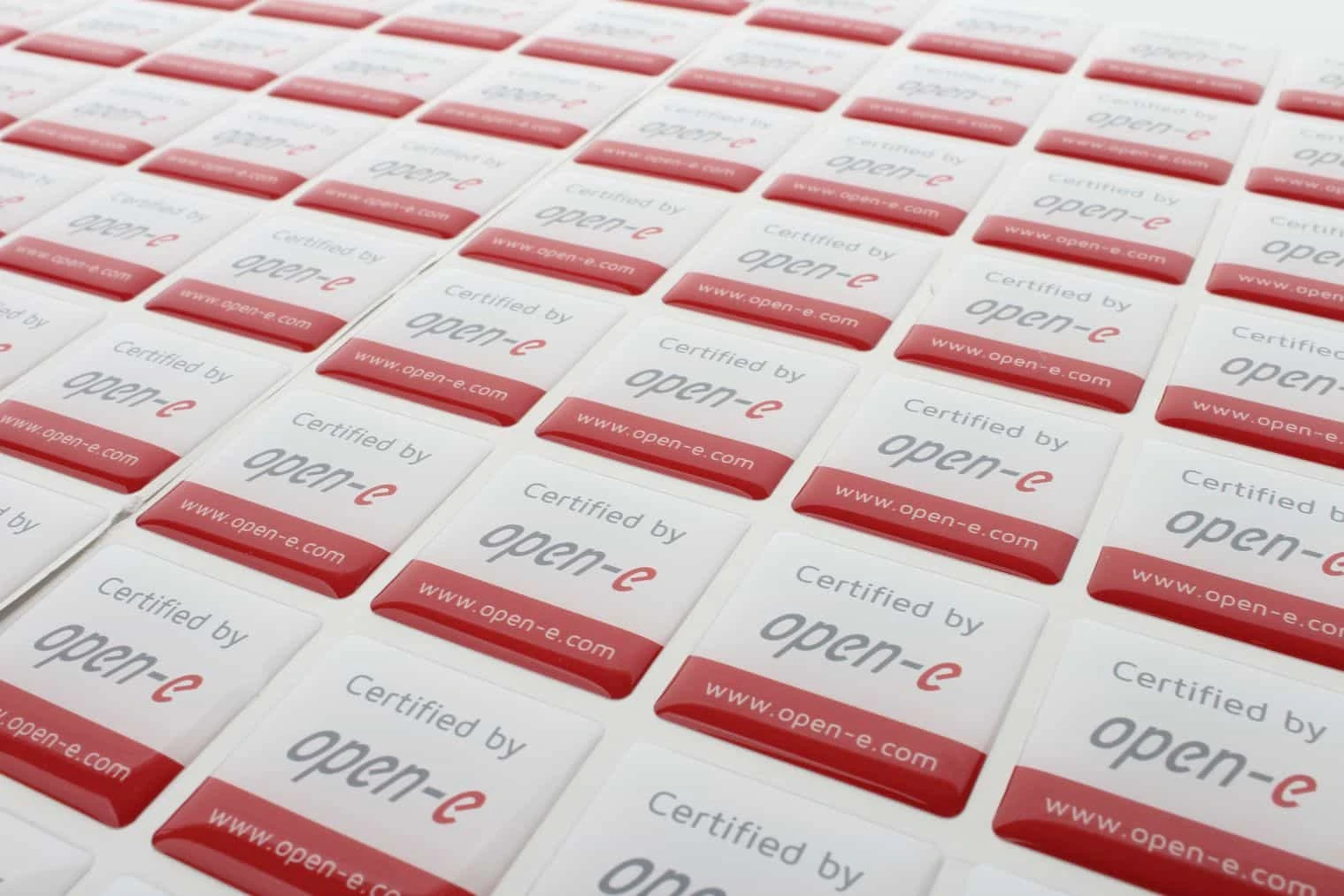 realizacja naklejki wypukłe dla Open-E