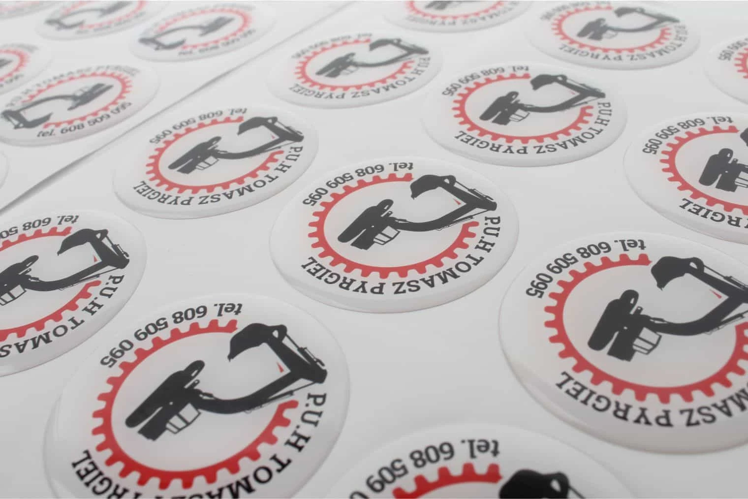 naklejki wypukłe dla PHU Pyrgiel