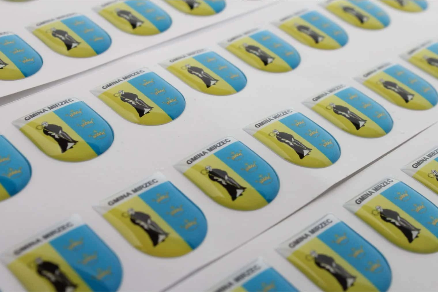 naklejki wypukłe dla Gminy Mirzec