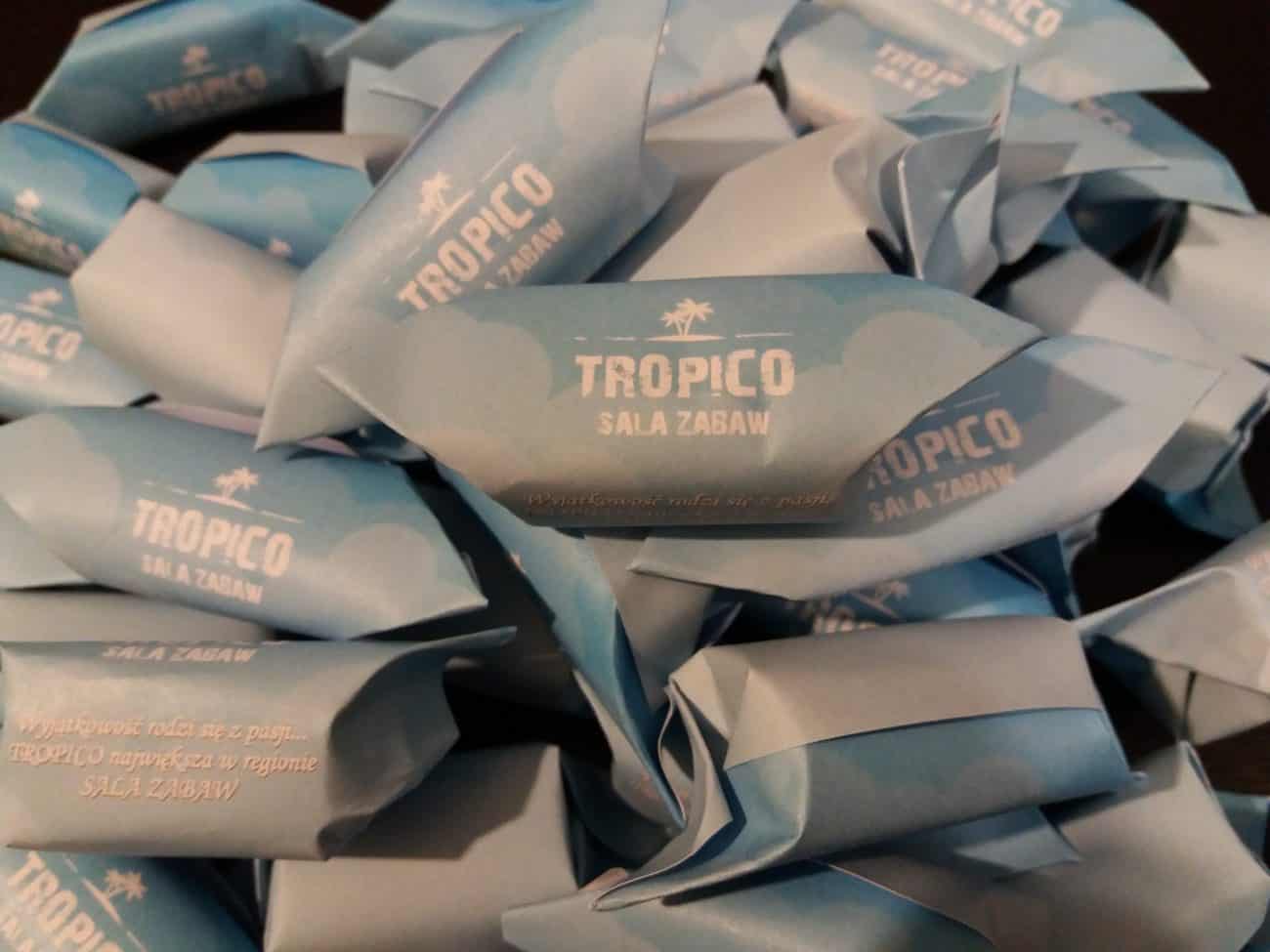 Krówki z logo dla sala zabaw Tropico
