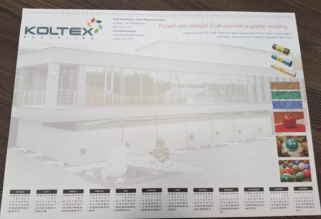 biuwary z nadrukiem dla firmy Koltex