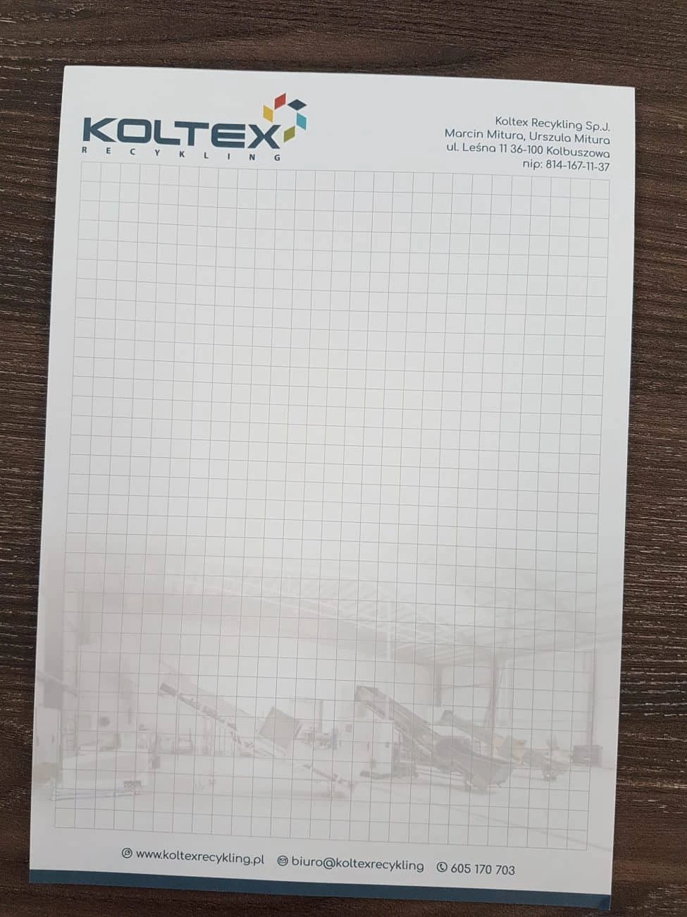 notesy z nadrukiem dla firmy Koltex