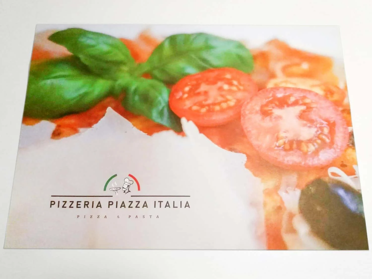 podkładki na stół dla pizzerii Piazza Italia