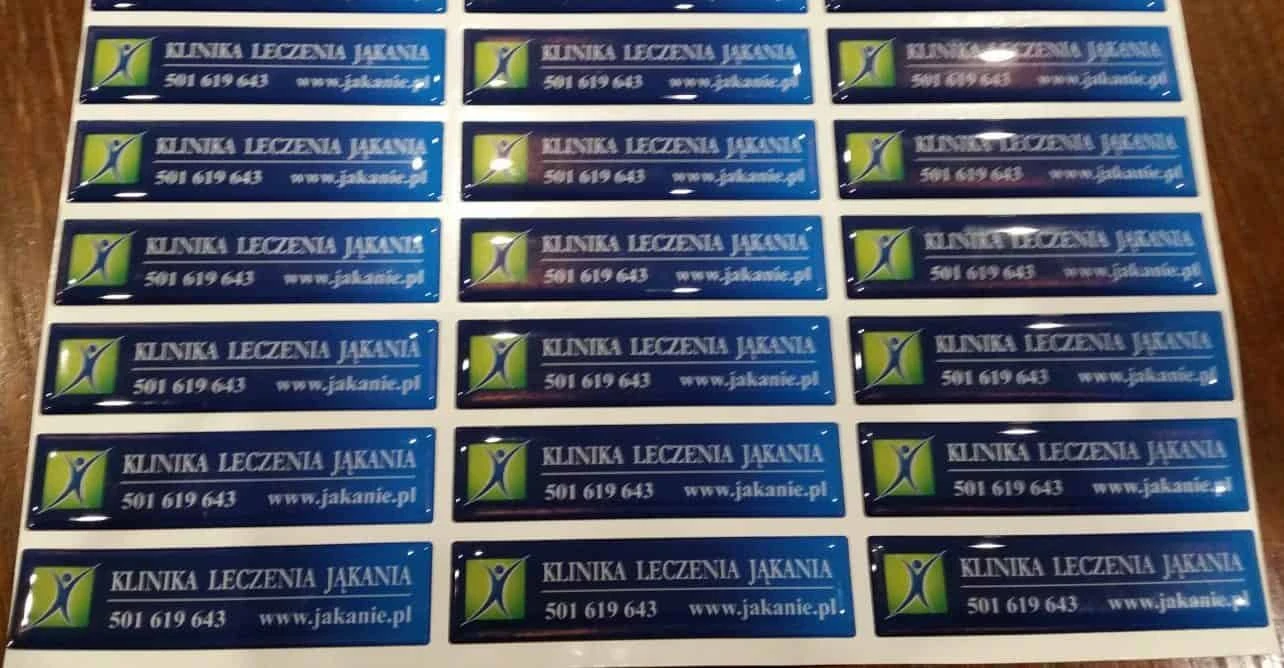 naklejki z nadrukiem dla Klinika Leczenia Jąkania