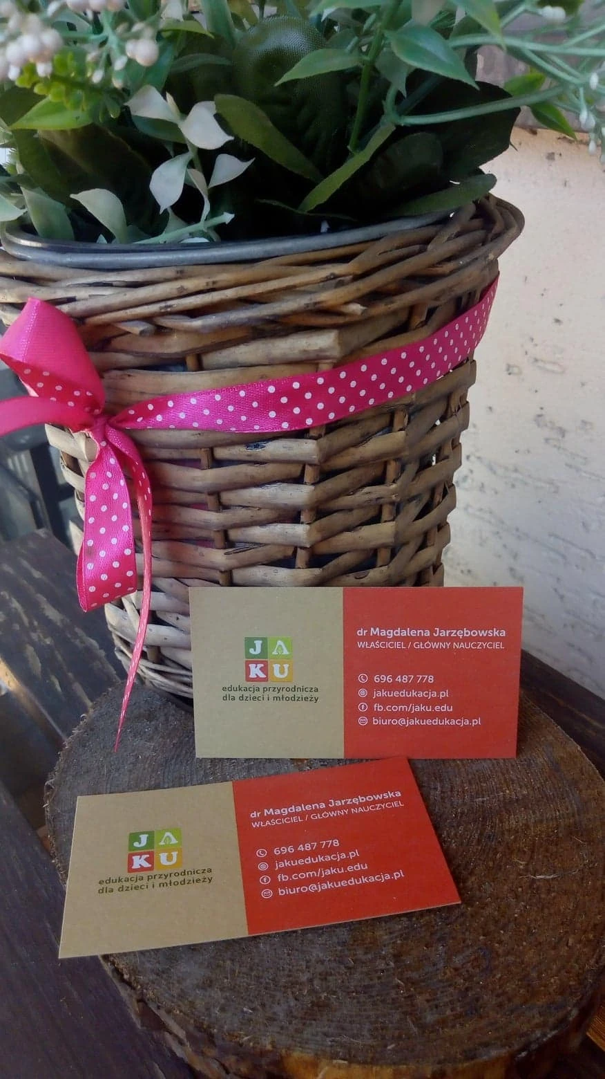 wizytówki ekologiczne firmy JAKU
