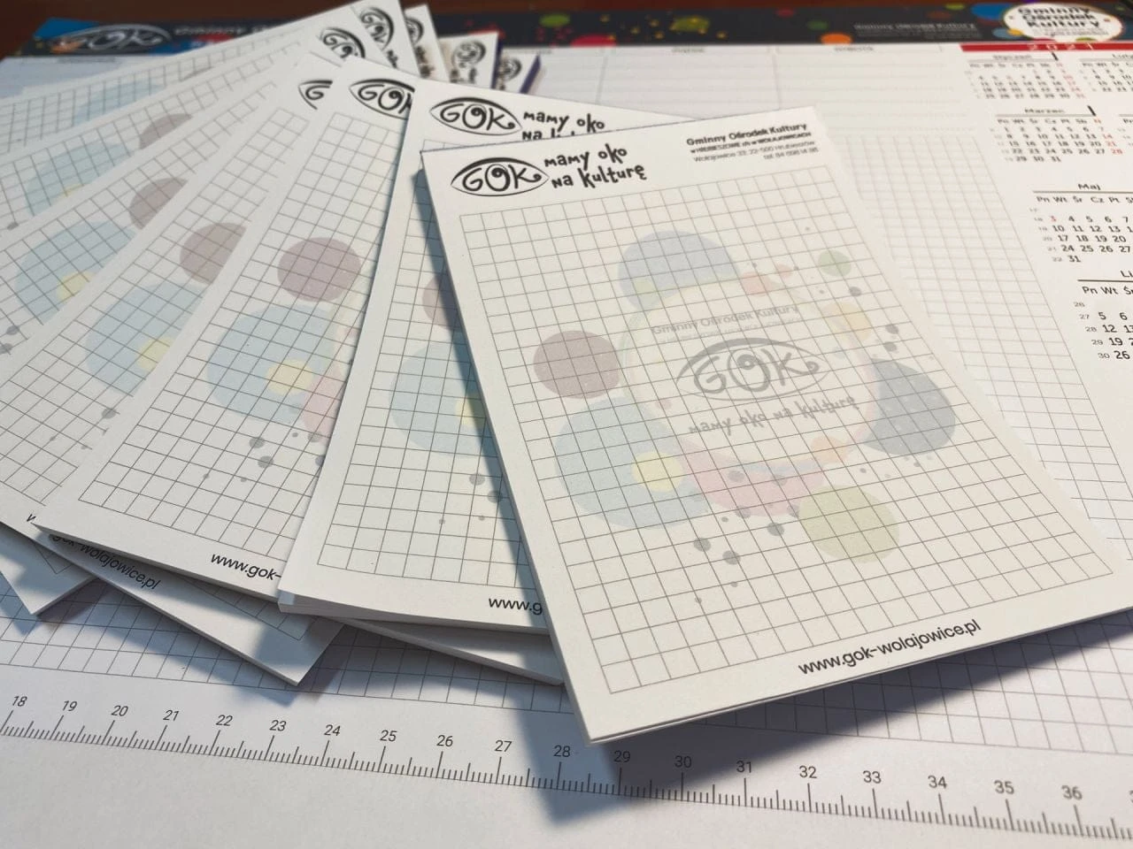 Notesy klejone z nadrukiem GOK Gminny Ośrodek Kultury