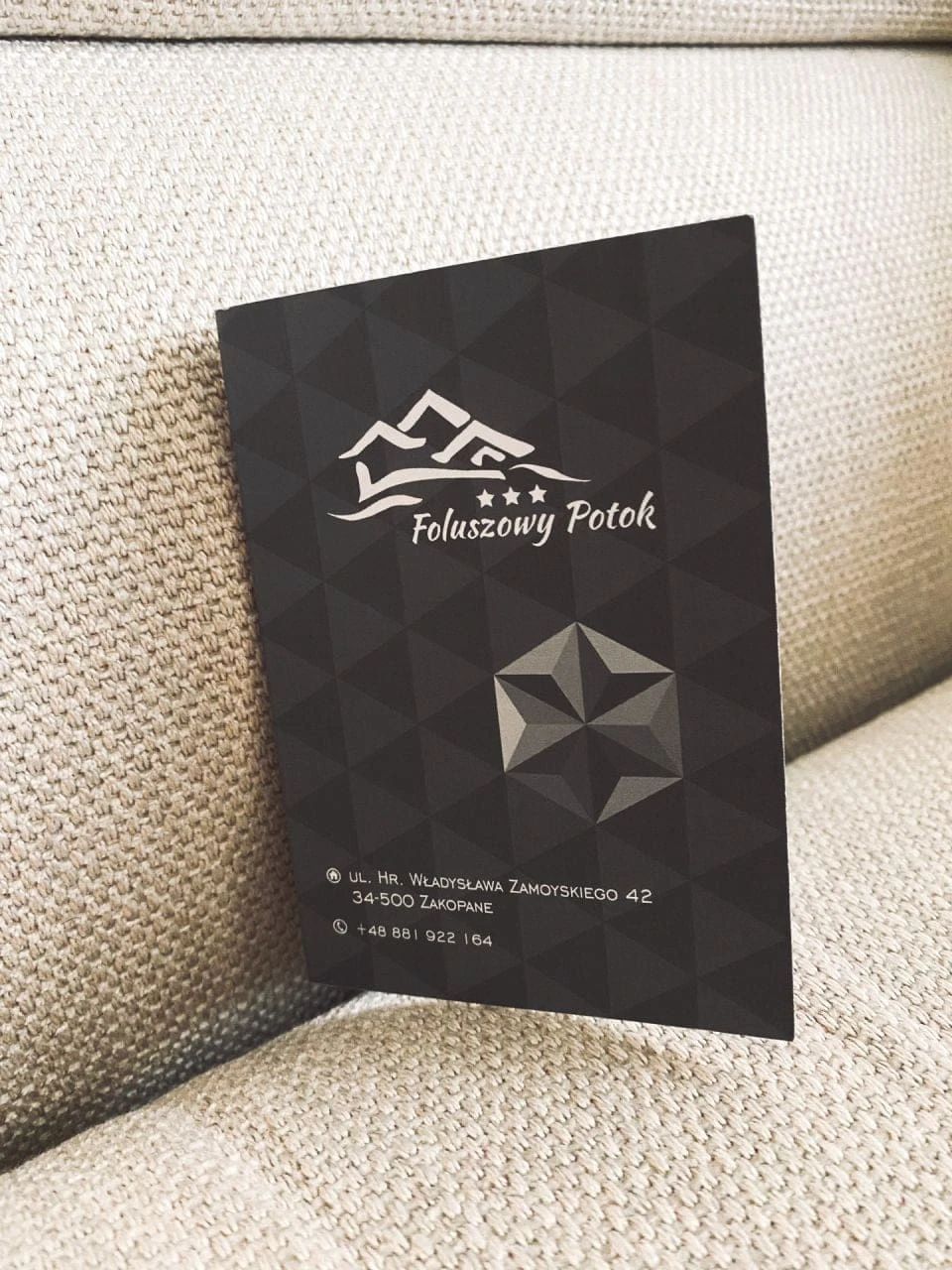 wizytówki z logo Foluszowy Potok
