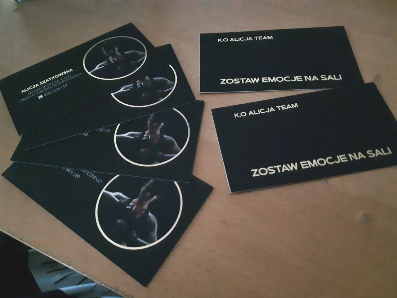 wizytówki K.O Alicja Team