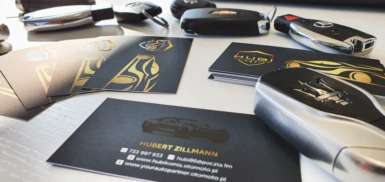 wizytówki firmy Hubi Autokomis