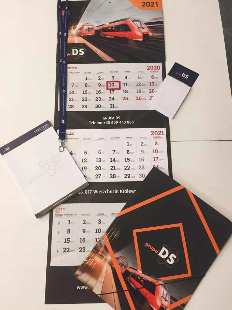 kalendarze trójdzielne z nadrukiem firmy Grupa GS