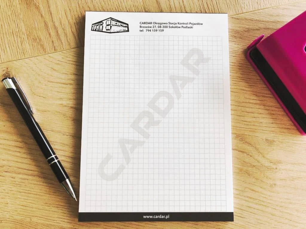 notesy reklamowe z logo CARDAR