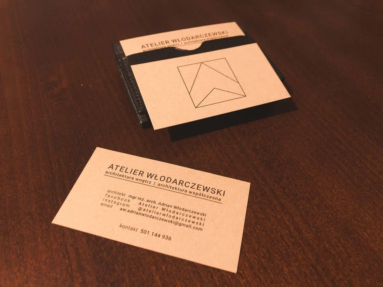 wizytówki dla firmy Atelier Włodarczewski