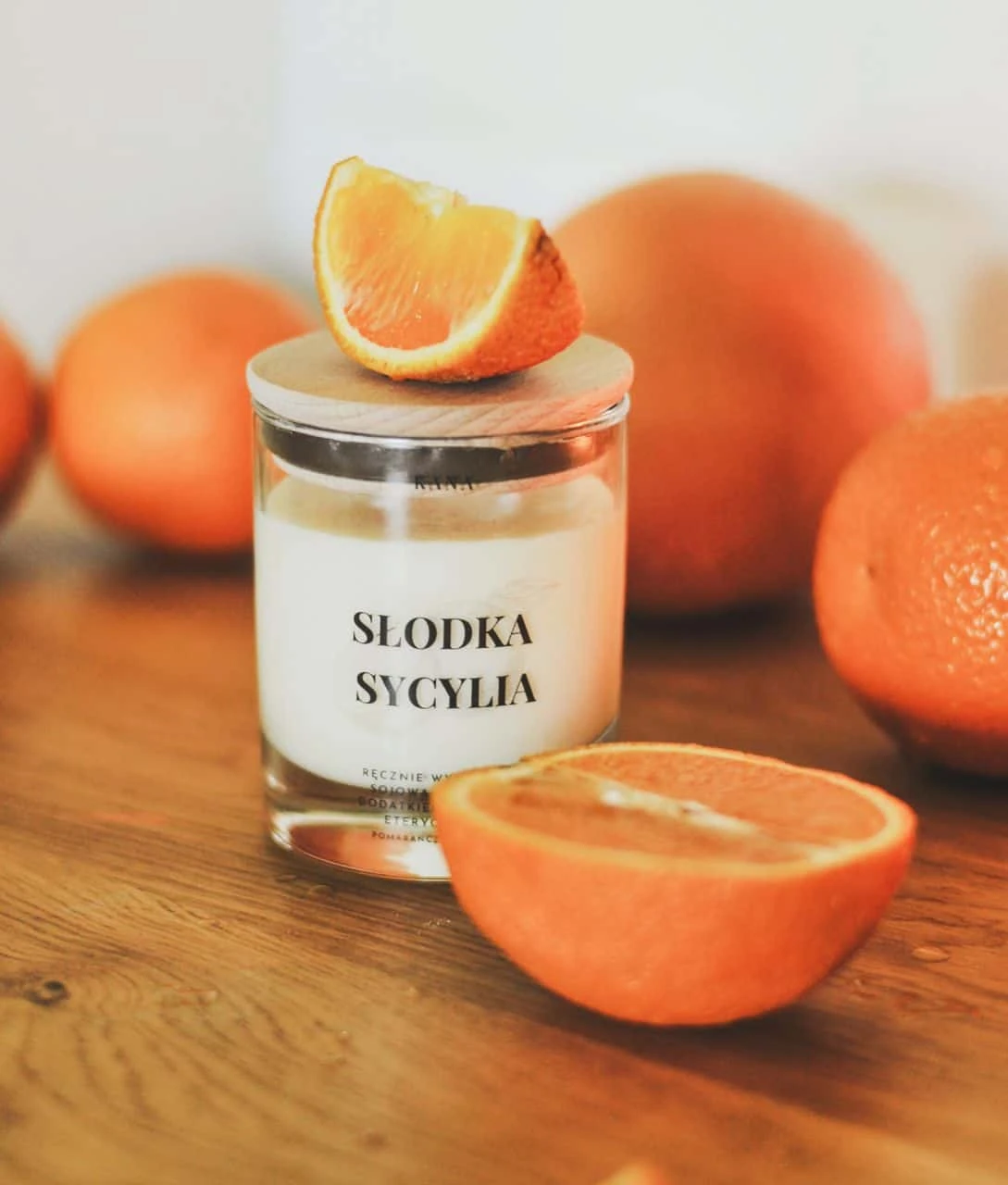 naklejki przeźroczyste z napisem Słodka Sycylia