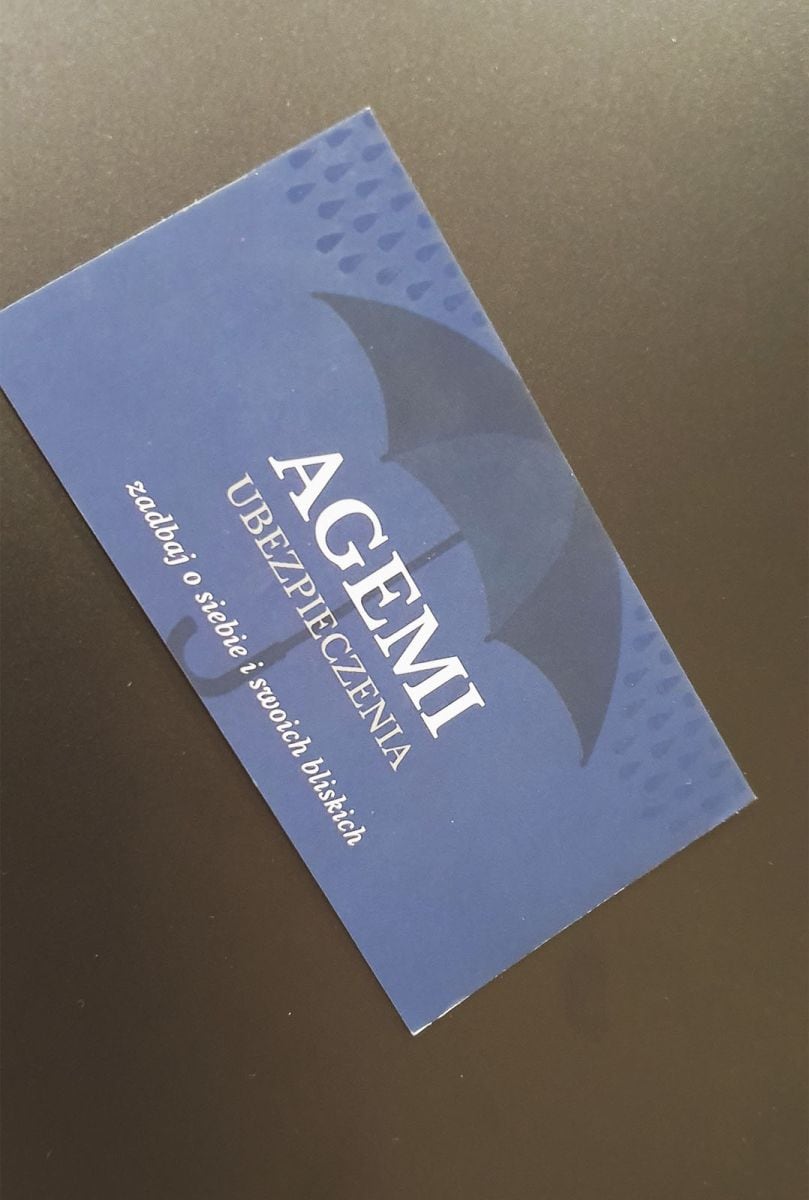 wizytówki dla firmy AGEMI ubezpieczenia
