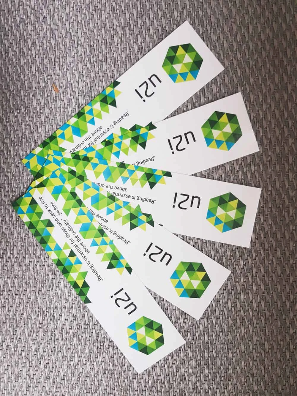 zakładki do książek z nadrukiem dla u2i