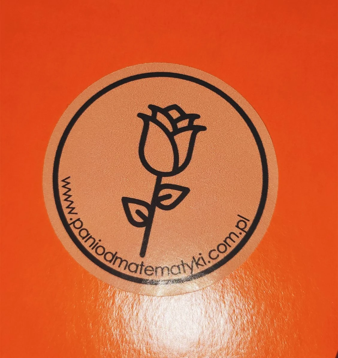 naklejki z logo firmy "Pani od matematyki"