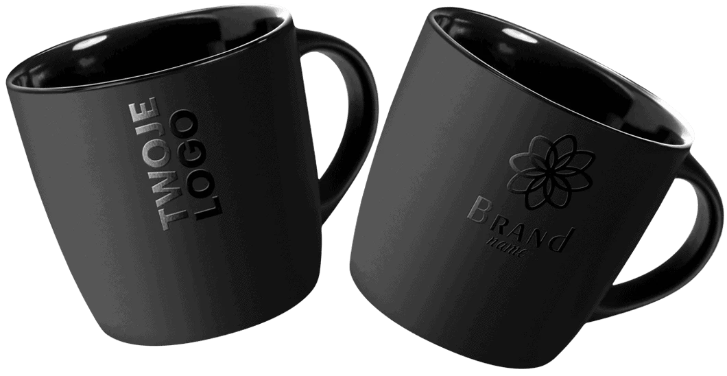 Kubki All Black z logo