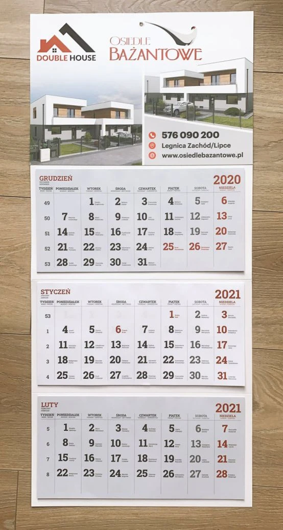 kalendarze ścienne dla Osiedle bażantowe