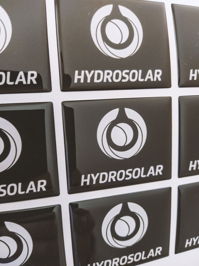 naklejki z logo Hydrosolar