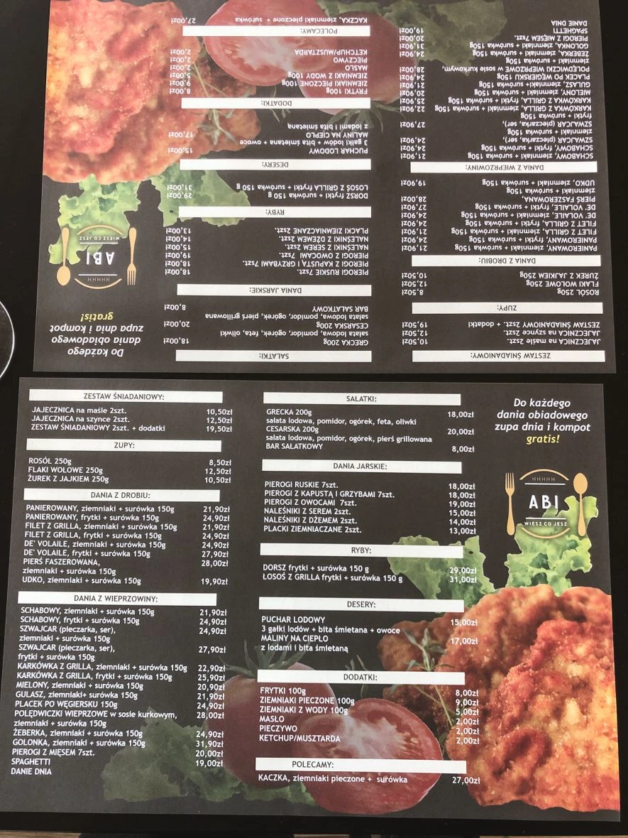 podkładki pod talerze z logo ABI