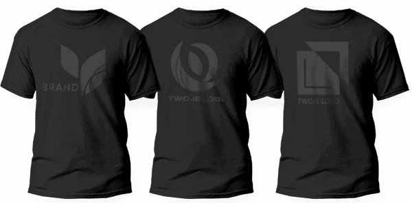 t-shirty czarne z czarnym nadrukiem