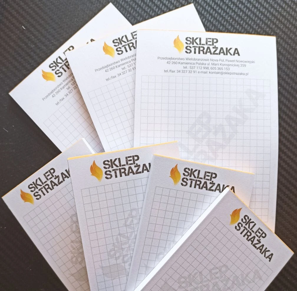 notesy firmowe dla sklepu strażaka