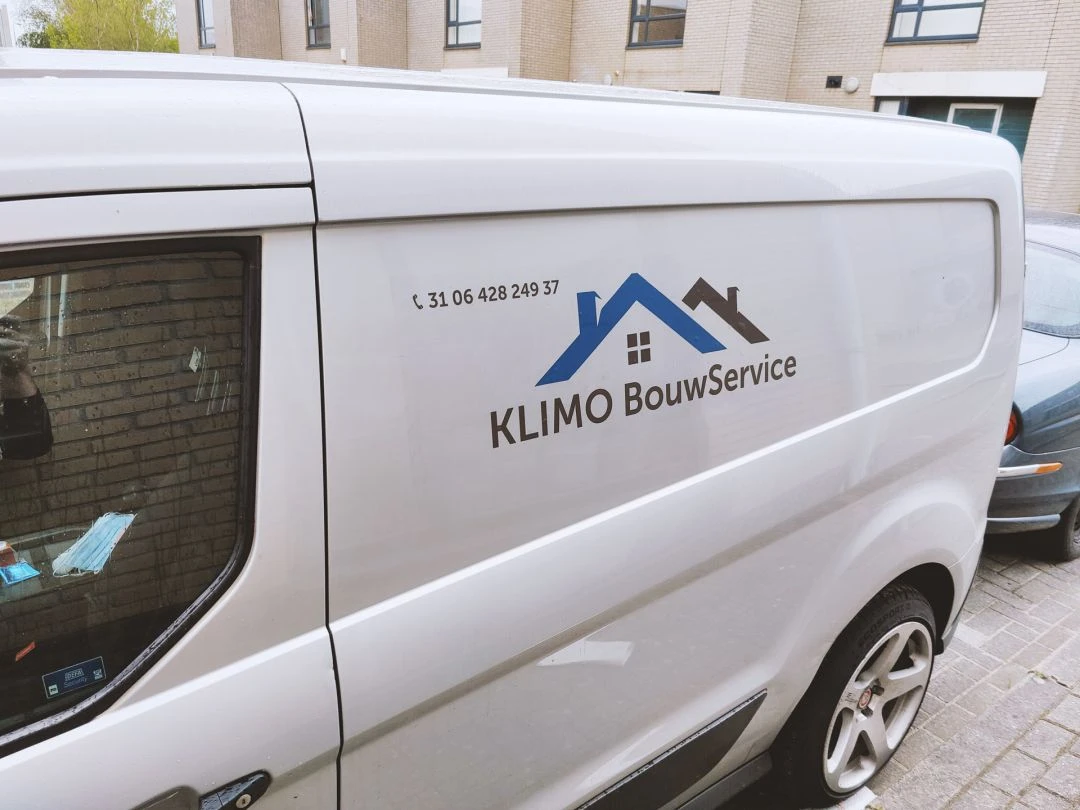 naklejka z logo KLIMO BouwService
