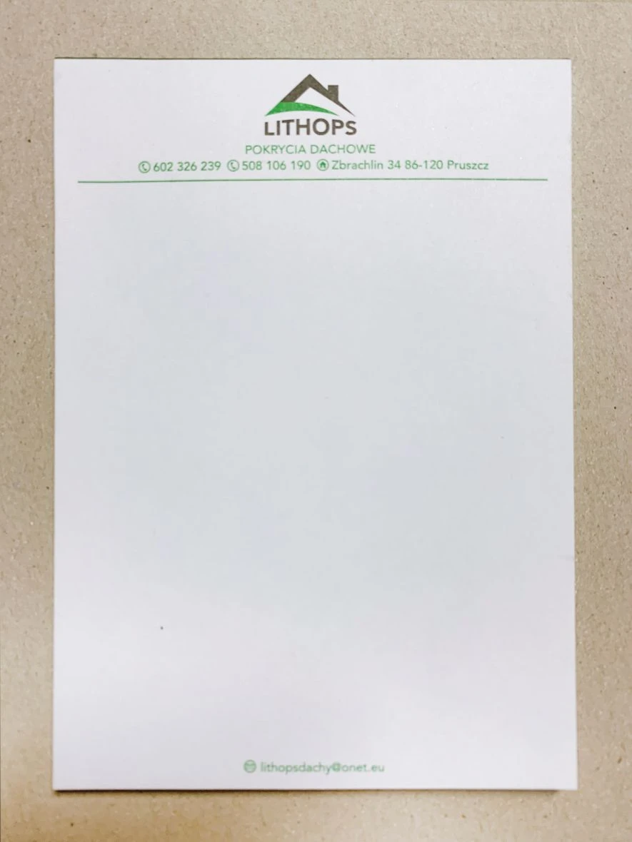 notesy z logo LITHOPS