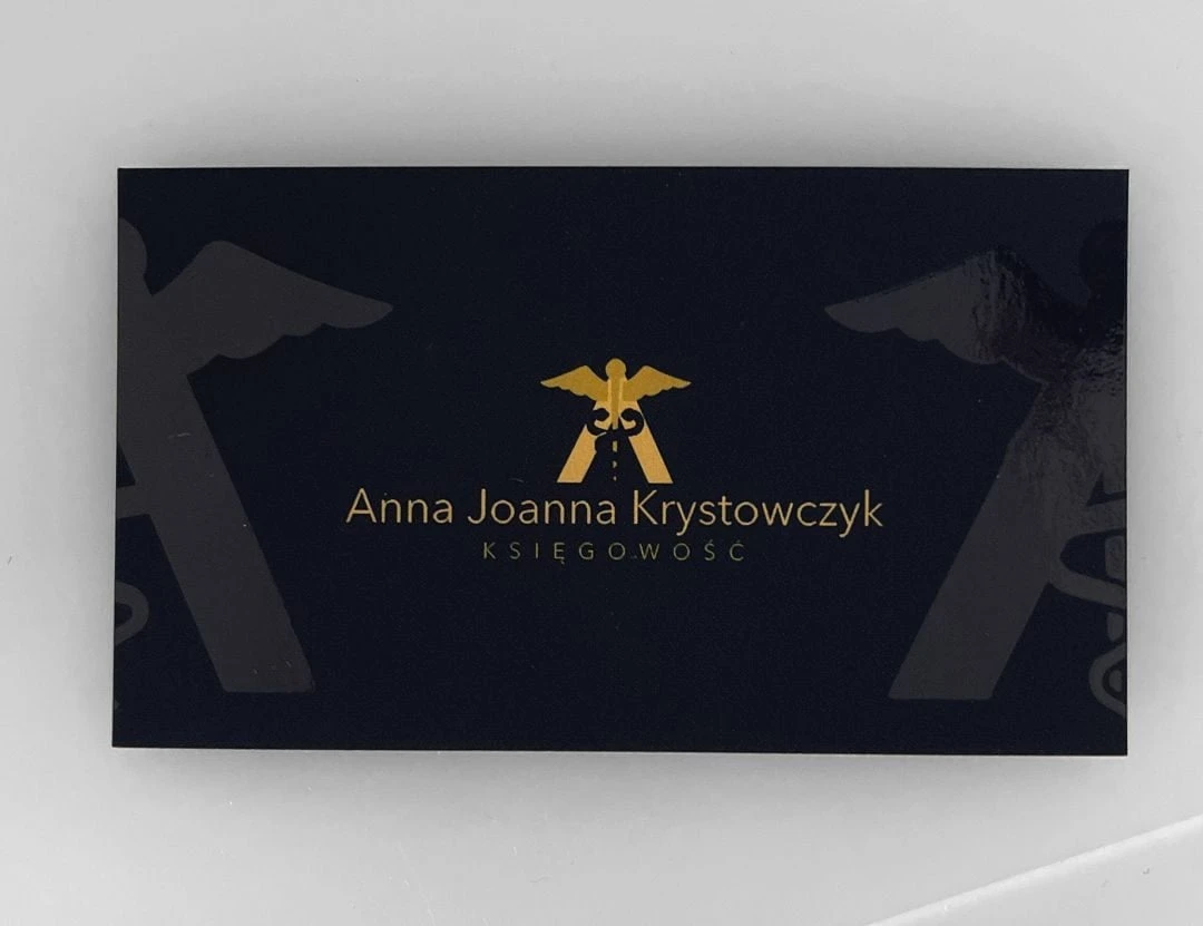 wizytówki dla firmy księgowej Anna Joanna Krystowczyk