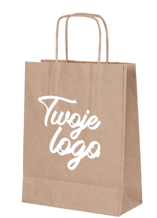 torba papierowa z białym logo
