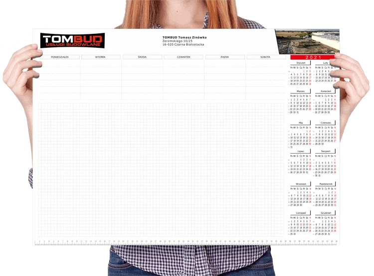 trzymany w ręku Biuwar z nadrukiem