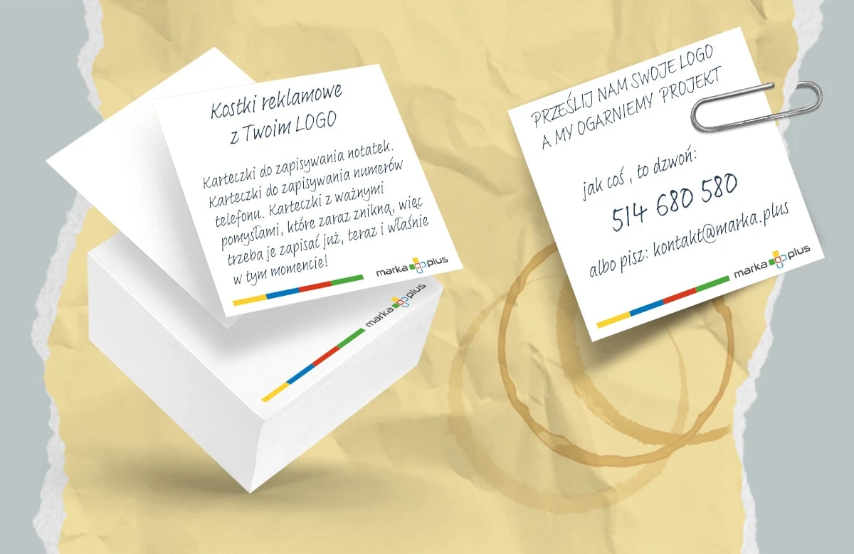 notesy w formie kostek reklamowych