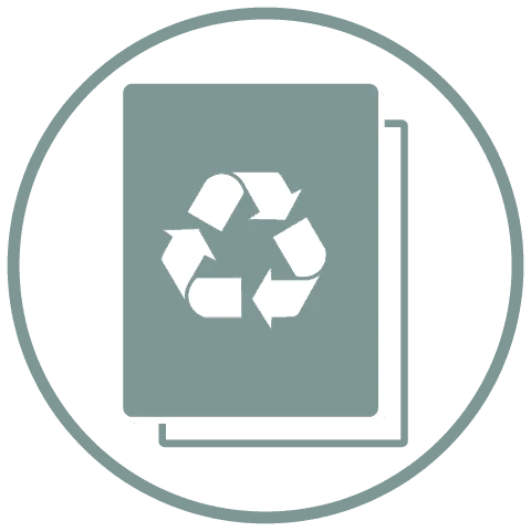 okładka z papieru w 100% z recyklingu