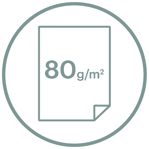 gramatura papieru 80g/mkw