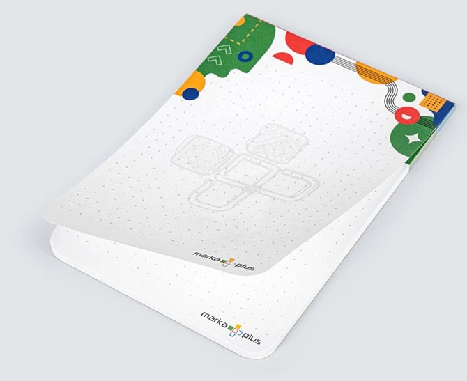 notes reklamowy z zaokrąglonymi narożnikami