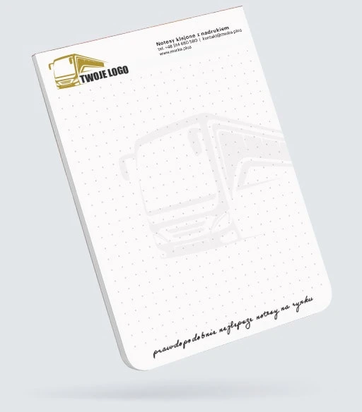 notes reklamowy w kropki z nadrukiem