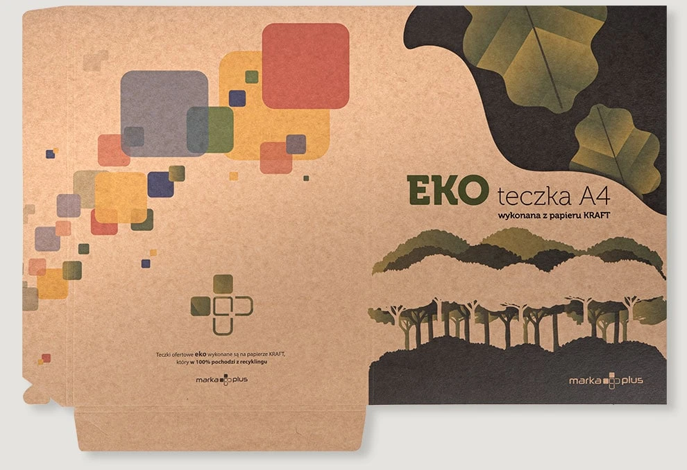 teczka reklamowa na papierze kraft