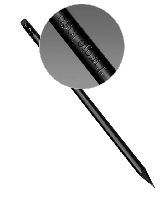 czarne ołówki All Black z czarnym logiem