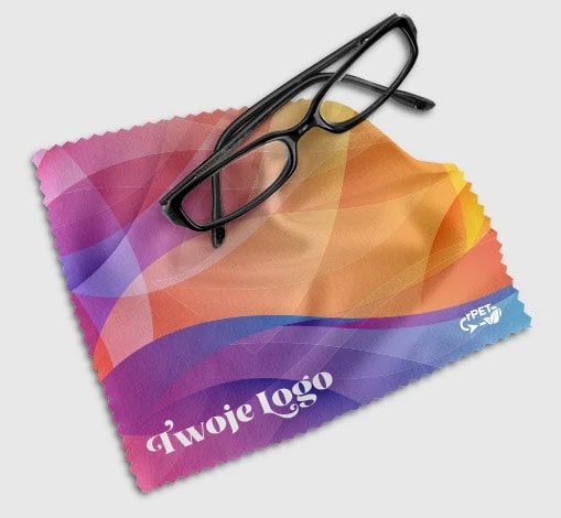 ekologiczne ściereczki do okularów z logo