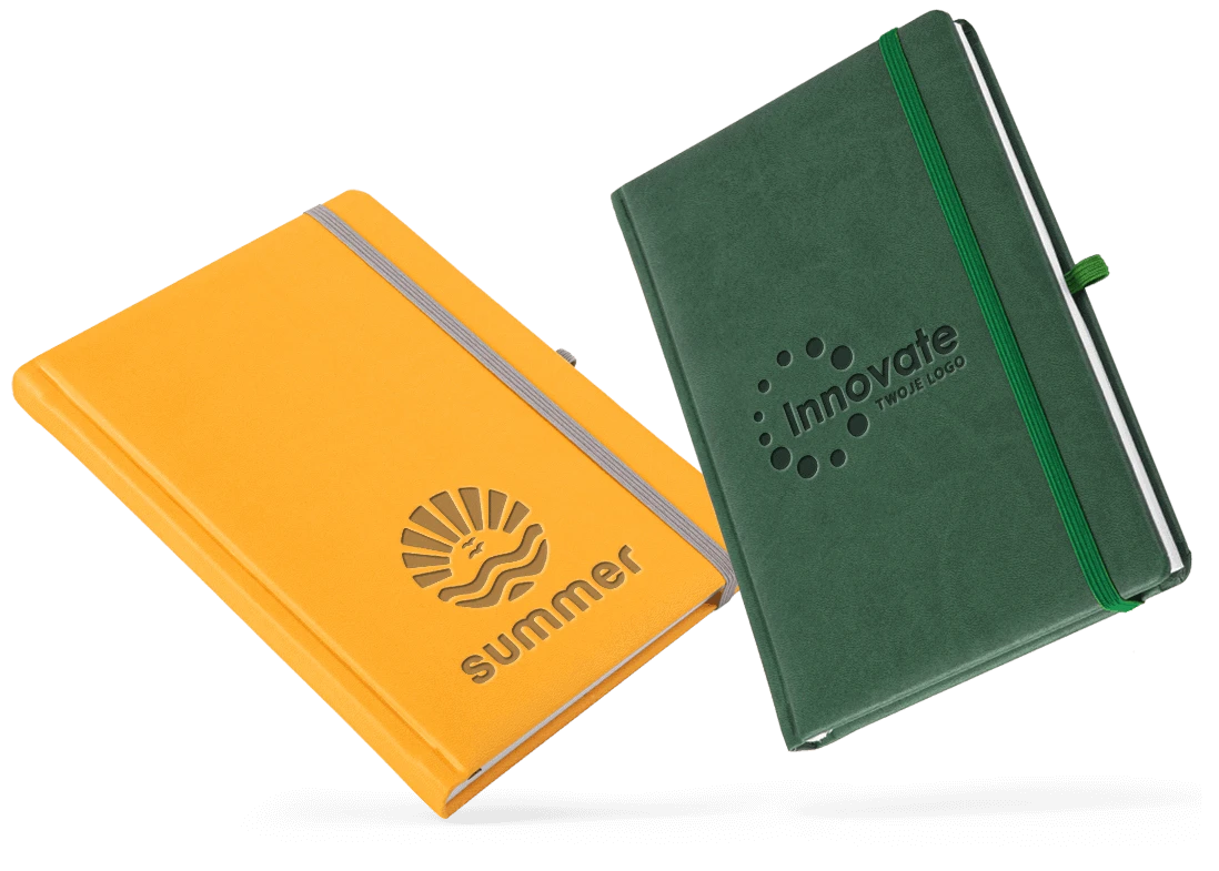 notesy książkowe z tłoczeniem