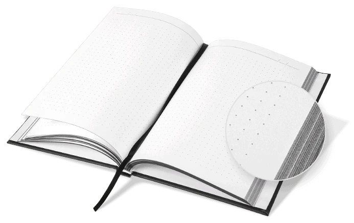 notes książkowy All Black wnętrze